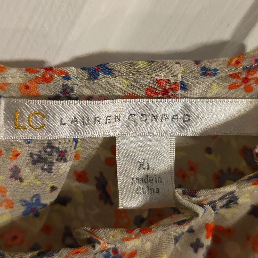 LC Lauren Conrad Multicolor Floral Blouse - Picture 2 of 8